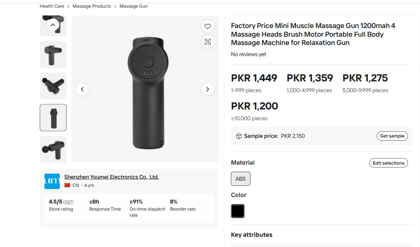 REVVOLT Mini Massage Gun — 4-Head Portable Recovery Tool 2