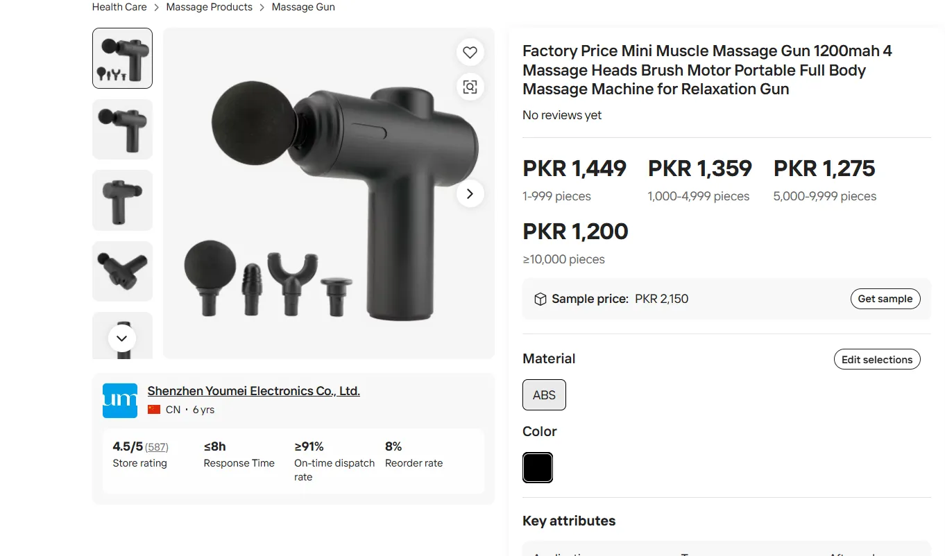 REVVOLT Mini Massage Gun — 4-Head Portable Recovery Tool 3
